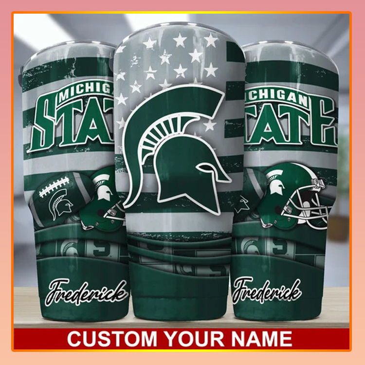 Michigan State Spartans Custom Name Tumbler 4 Michigan State Spartans Custom Name Tumbler2
