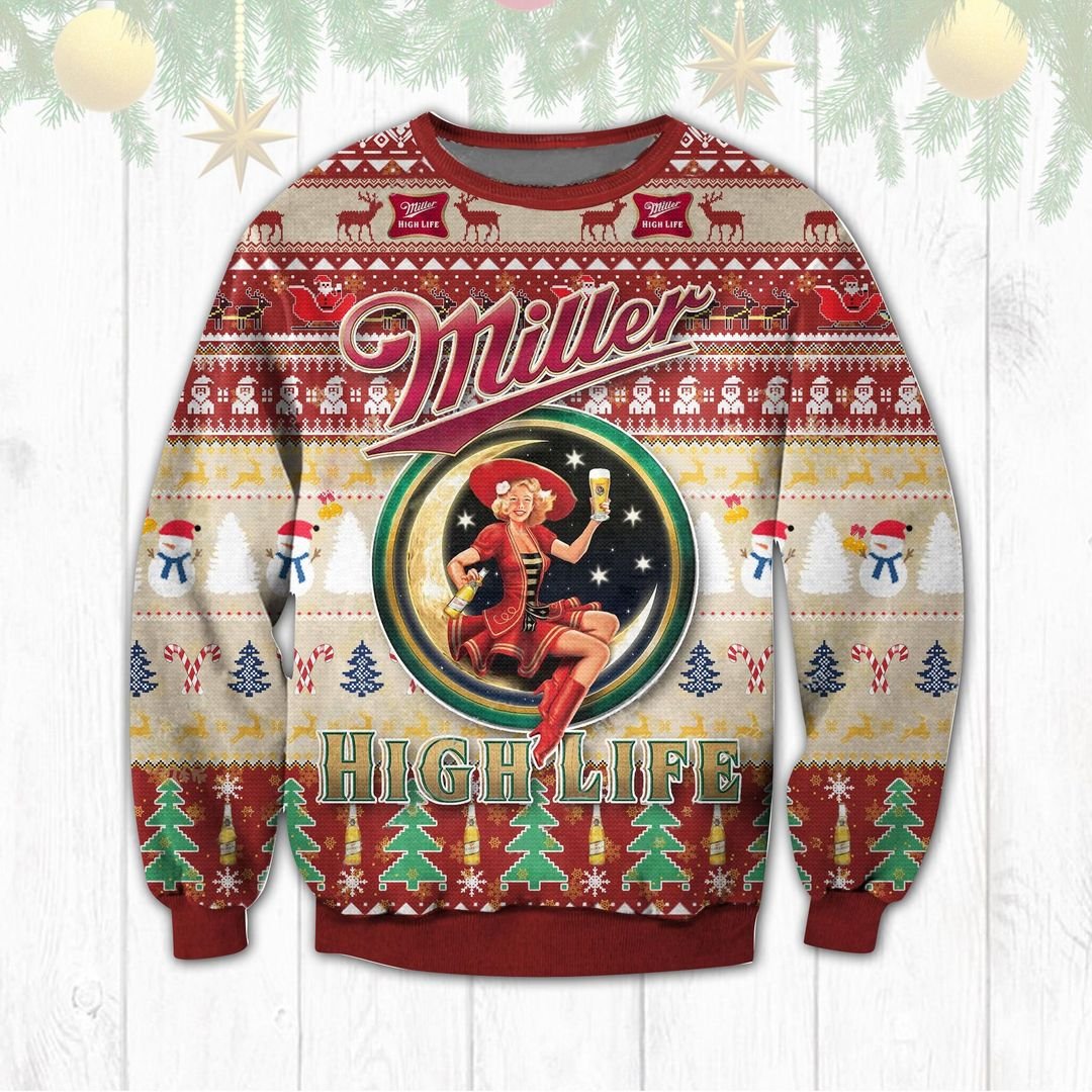 Miller High Life Ugly Christmas Sweater