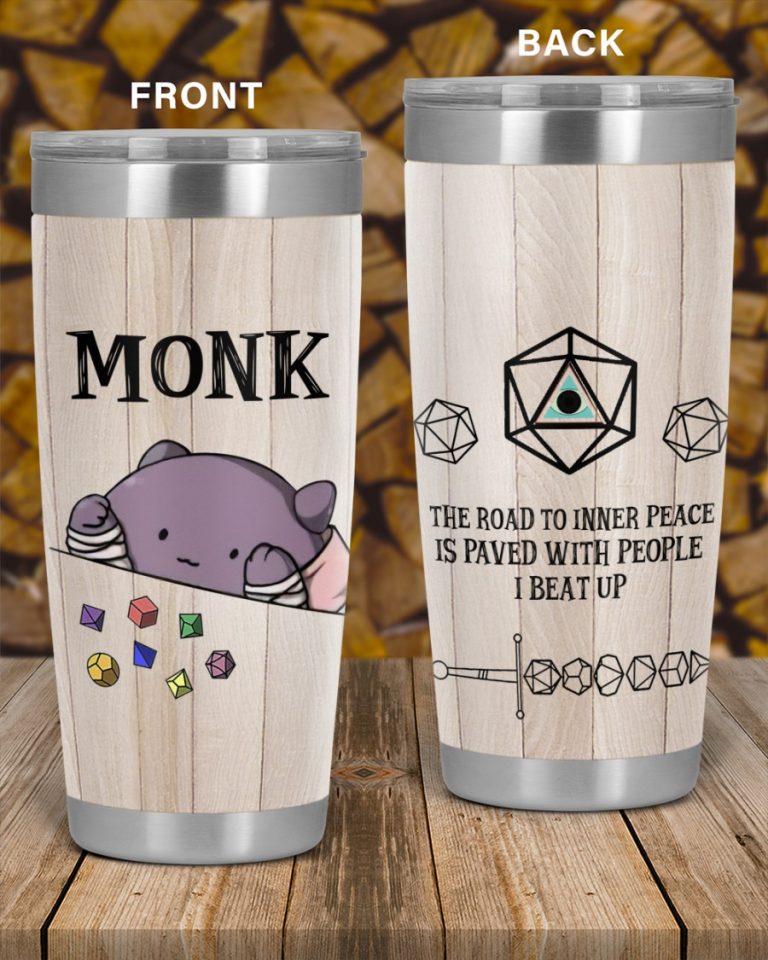 Monk The road to inner peace is paved with people Dungeons and Dragons tumbler 5