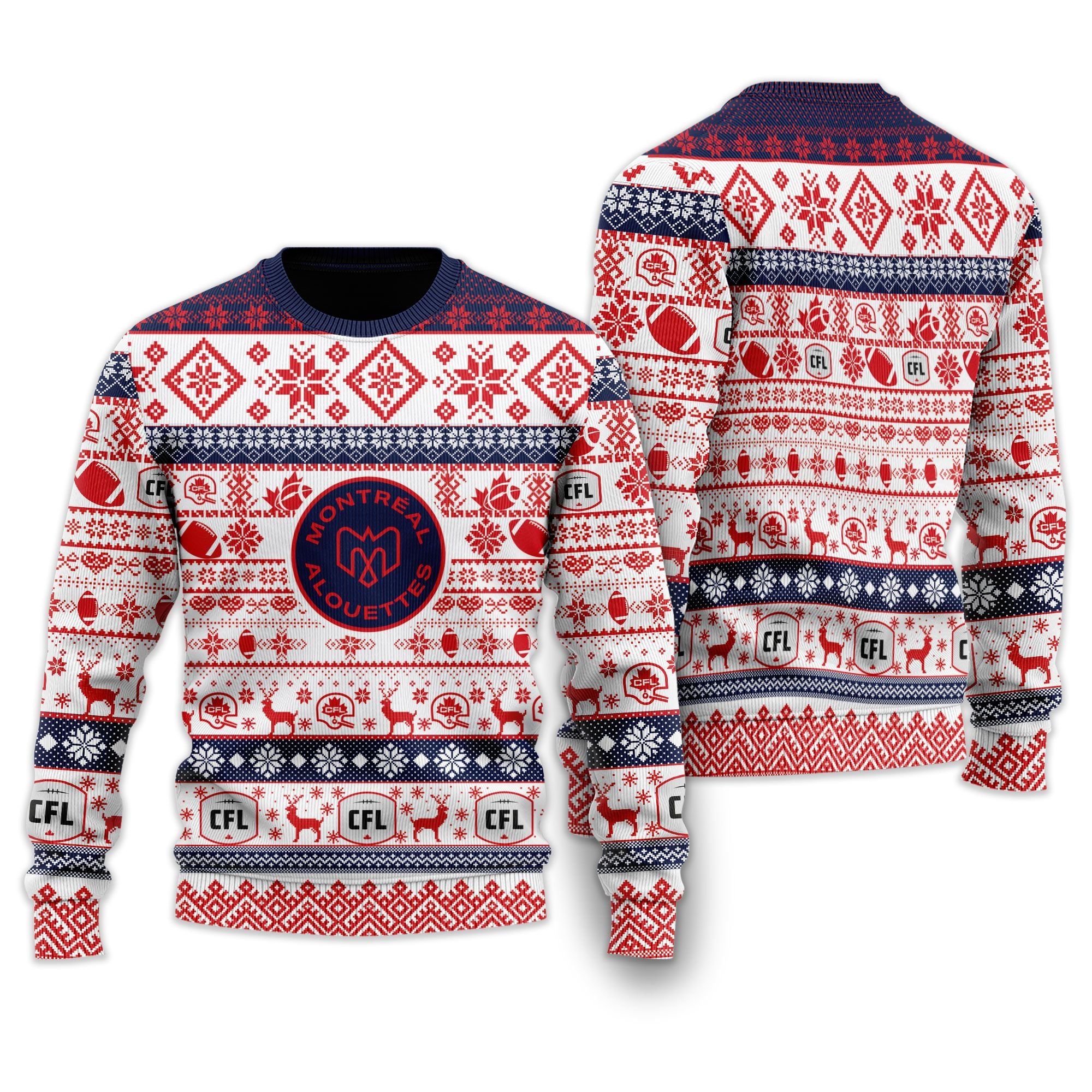 Montreal Alouette CFL Ugly Christmas sweater 6 Montreal Alouette CFL Ugly Christmas sweater word2