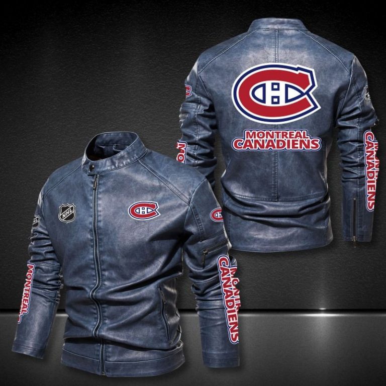 Montreal Canadiens NHL 3D Motor Leather Jacket 2 Montreal Canadiens NHL 3D motor leather jacket 2