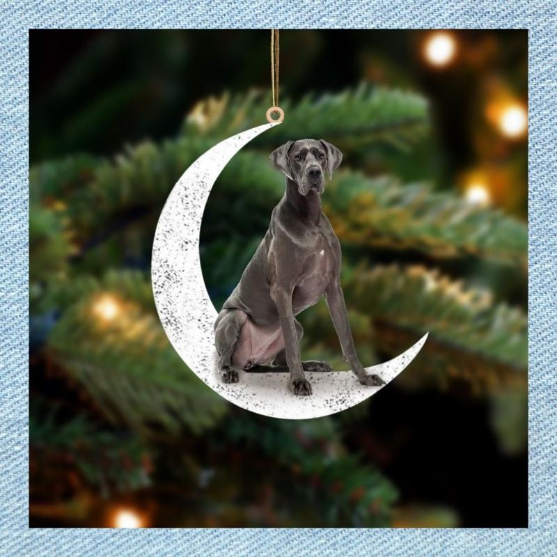 Moon and Great Dane ornament 3 Moon and Great Dane ornament 2