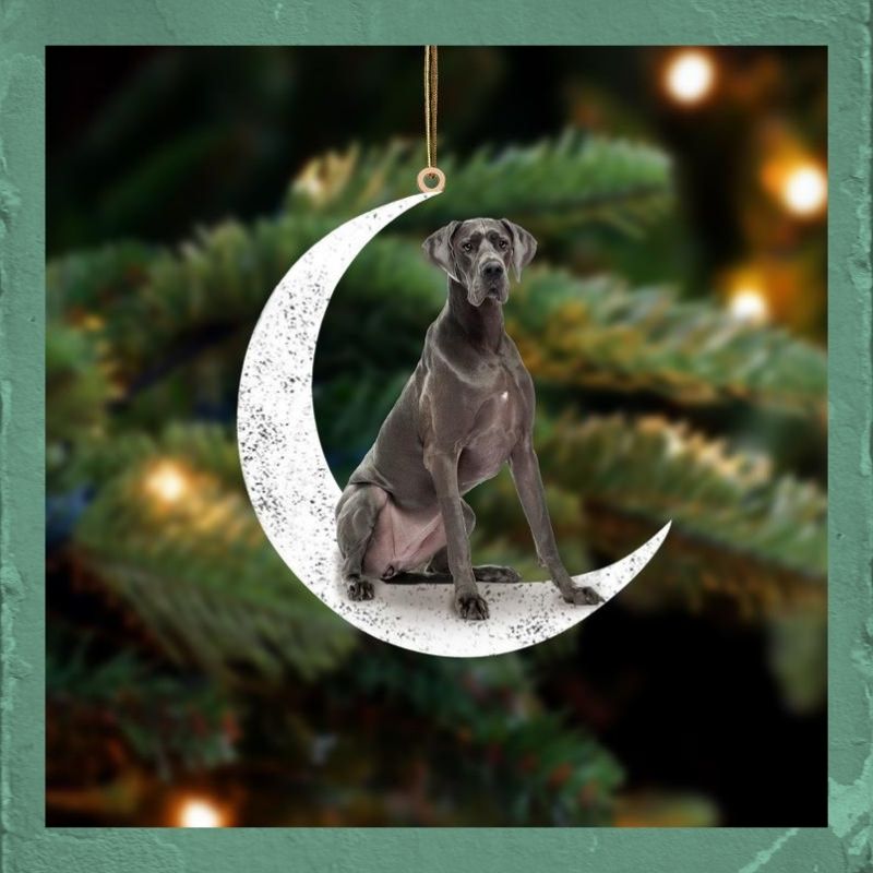Moon and Great Dane ornament 2 Moon and Great Dane ornament 3