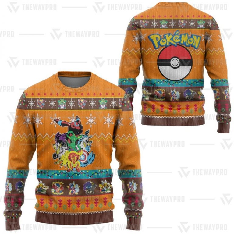NEW Eevee Eevengers Pokemon Christmas sweater 1