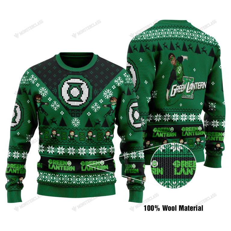 NEW Green Lantern Christmas DC Comic sweater sweatshirt 1
