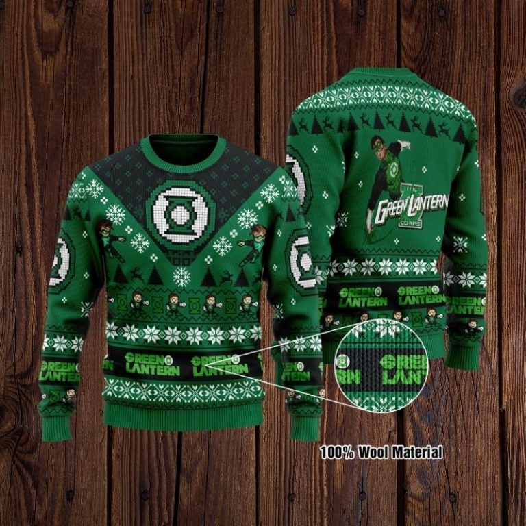 NEW Green Lantern Christmas DC Comic sweater sweatshirt 2