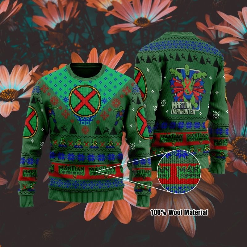 Stylish and Comfortable: The sweatshirt with a modern look 7 NEW Martian Manhunter Christmas DC Comic sweater sweatshirt 1