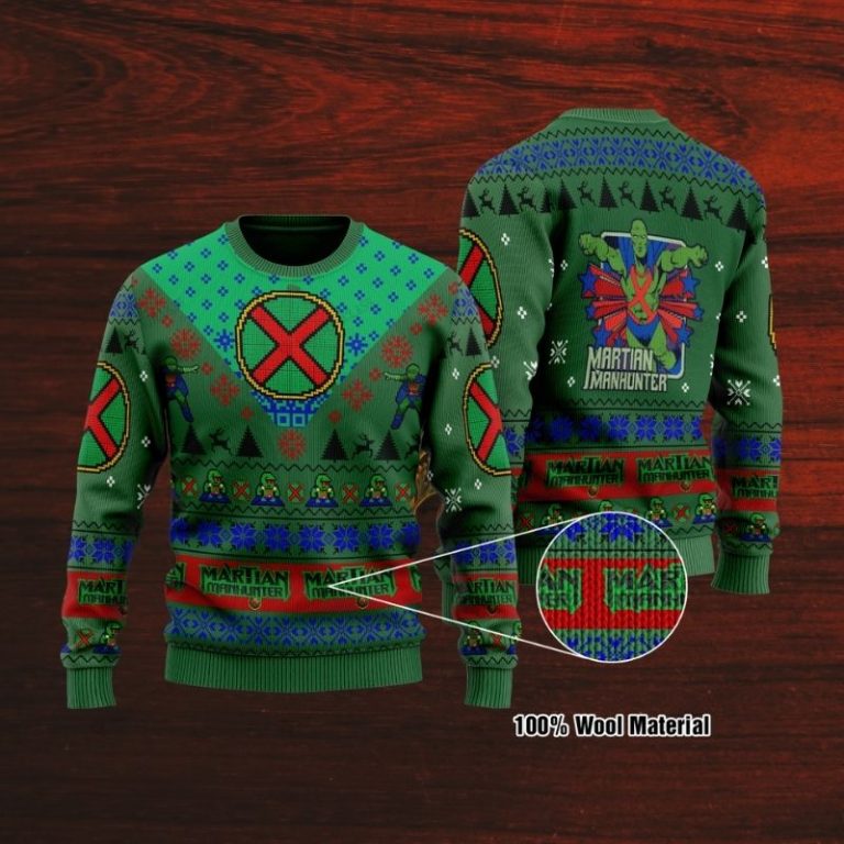 NEW Martian Manhunter Christmas DC Comic sweater sweatshirt 2