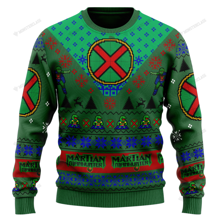 NEW Martian Manhunter Christmas DC Comic sweater sweatshirt 2