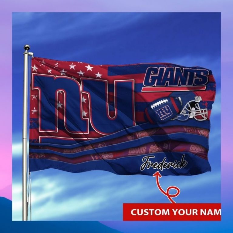 NEW New York Giants Custom Personalized NFL Flag (1) NEW New York Giants custom Personalized NFL flag 1