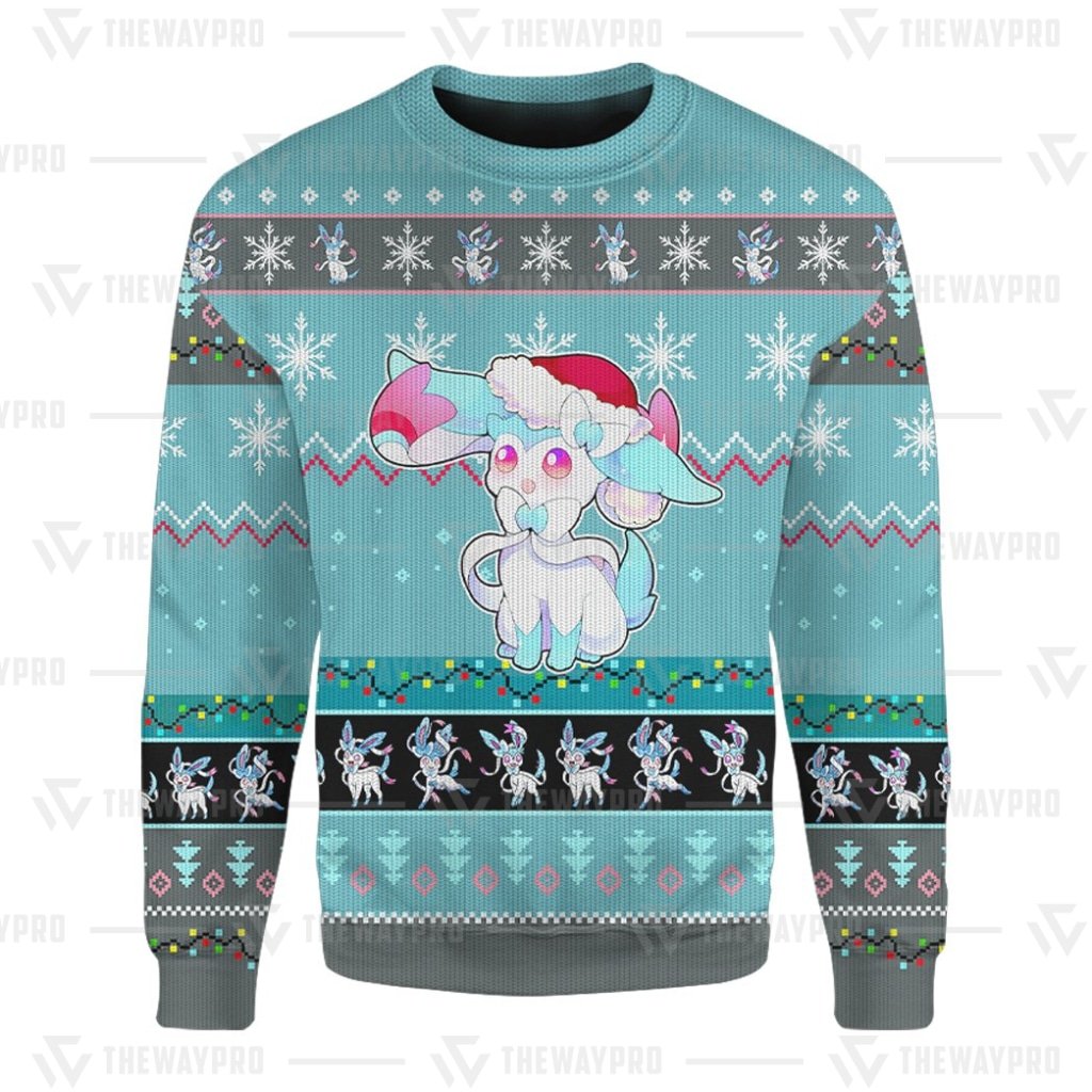 NEW Sylveon Pokemon christmas sweater 3 NEW Sylveon Pokemon christmas sweater 3