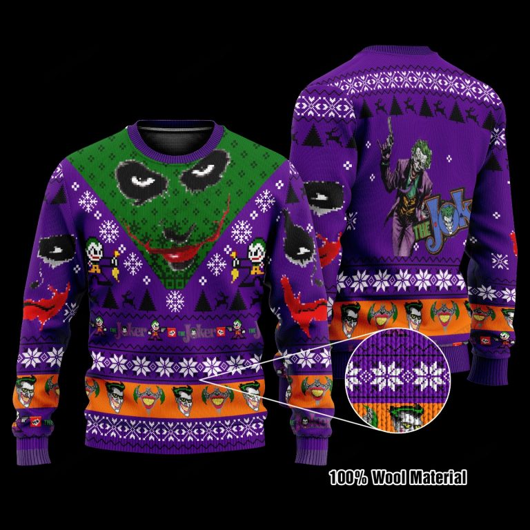 NEW The Joker Christmas DC Comic sweater sweatshirt 1