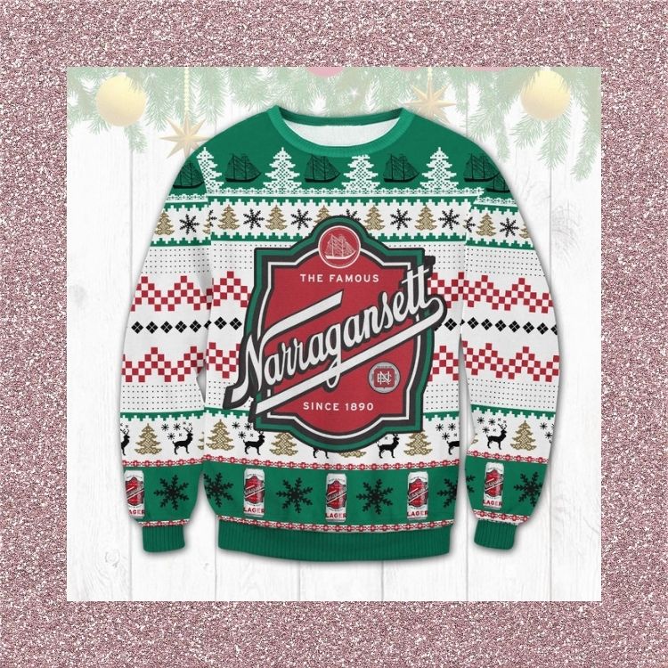 Narragansett Brewing Company Since 1890 Christmas sweater 2 Narragansett Brewing Company Since 1890 Christmas sweater word2