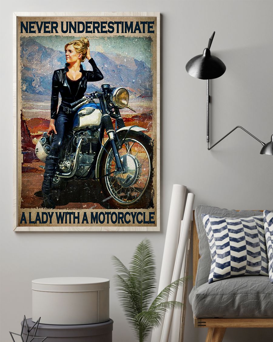 Never Underestimate A Lady With A Motorcycle poster 4 Never Underestimate A Lady With A Motorcycle poster 1