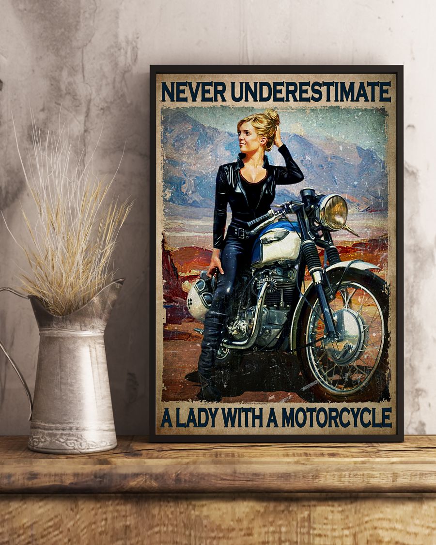 Never Underestimate A Lady With A Motorcycle poster 3 Never Underestimate A Lady With A Motorcycle poster 2