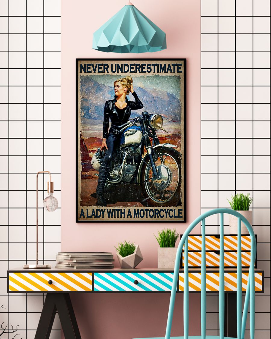 Never Underestimate A Lady With A Motorcycle poster 2 Never Underestimate A Lady With A Motorcycle poster 3