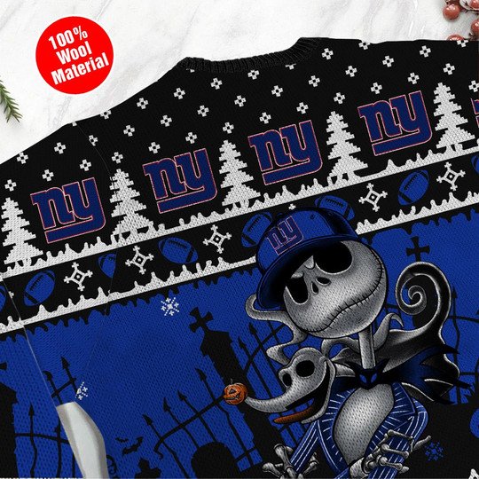 New York Giants Jack Skellington Ugly Sweater 3 New York Giants Jack Skellington Ugly Sweater4