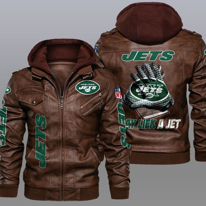 New York Jets Play Liek A Jet leather jacket 2 New York Jets E2808EPlay Liek A Jet leather jacket 1