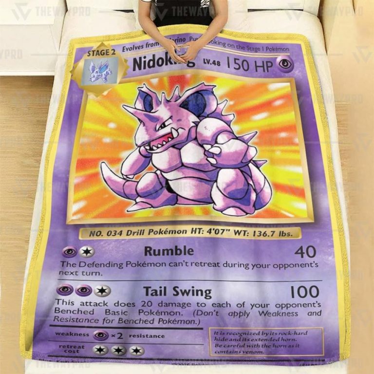 Nidoking Evolutions Pokemon Blanket 1