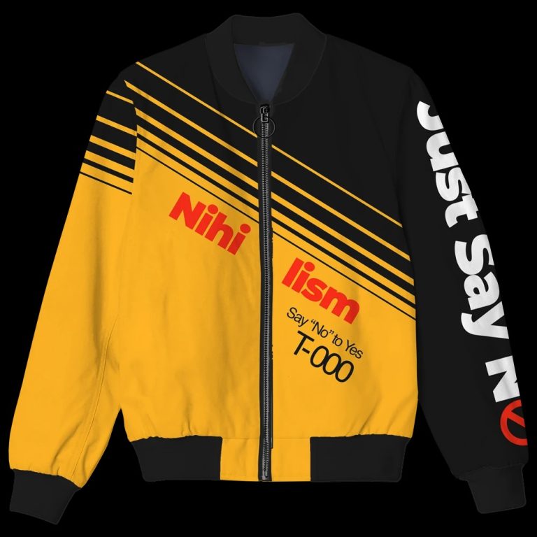 Nihilism Just Say No 3d Bomber Jacket word3