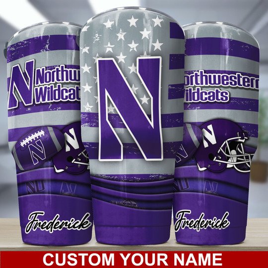 Northwestern Wildcats Custom Name Tumbler