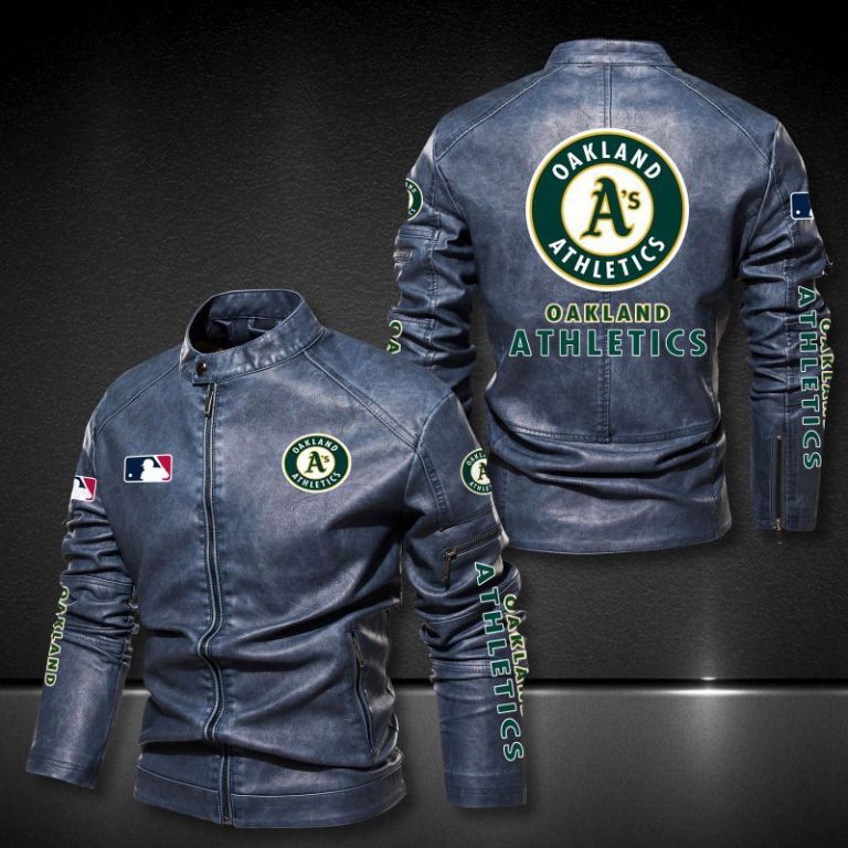 Oakland Athletics motor leather jacket 1