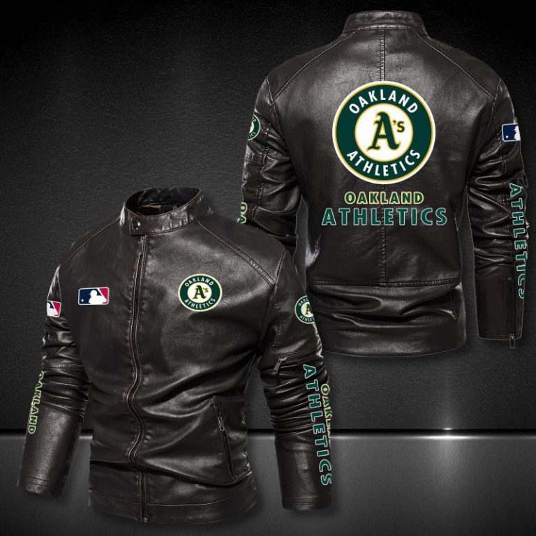 Oakland Athletics motor leather jacket