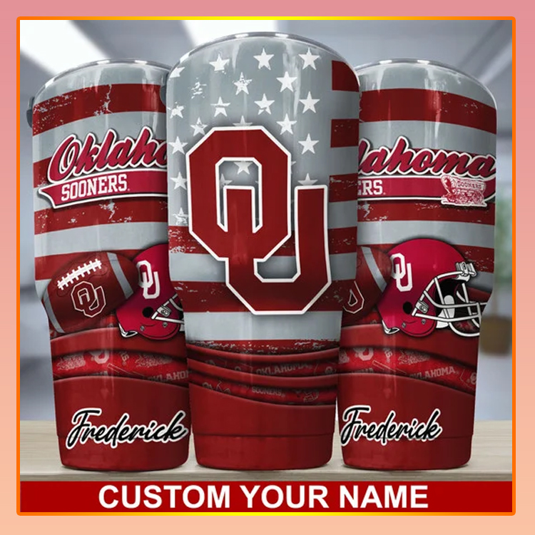 Oklahoma Sooners Custom Name Tumbler 4 Oklahoma Sooners Custom Name Tumbler2
