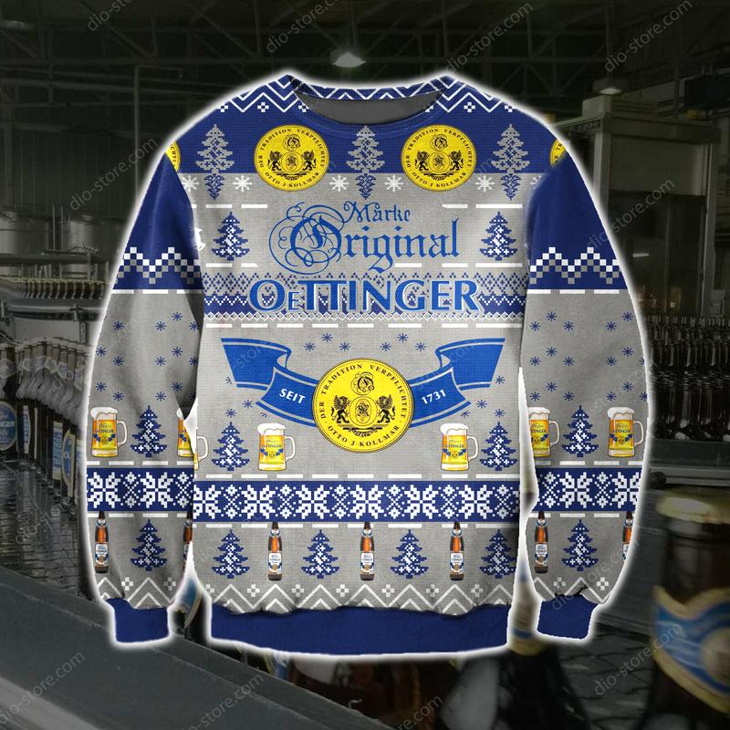 Original Oettinger Beer christmas knitted wool sweater 3 Original Oettinger Beer christmas sweater 1