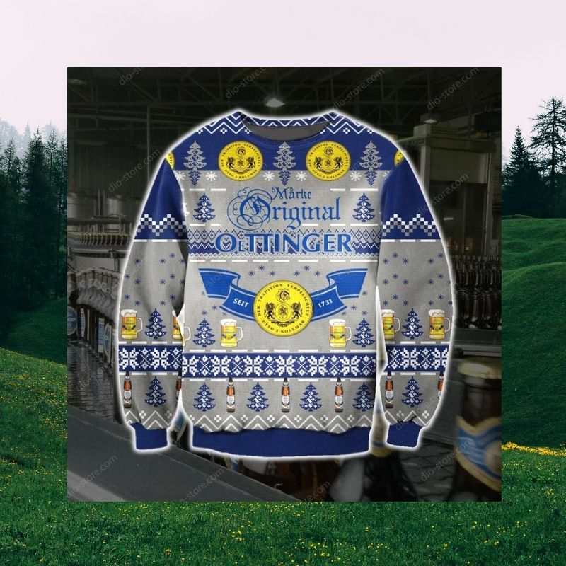 Original Oettinger Beer christmas knitted wool sweater 2 Original Oettinger Beer christmas sweater 2