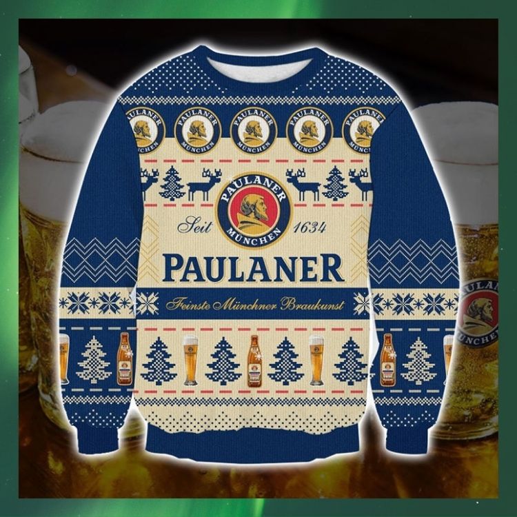 Paulaner Munchen Beer Deer Christmas Sweater 4 Paulaner Munchen Beer Deer Christmas Sweater 4