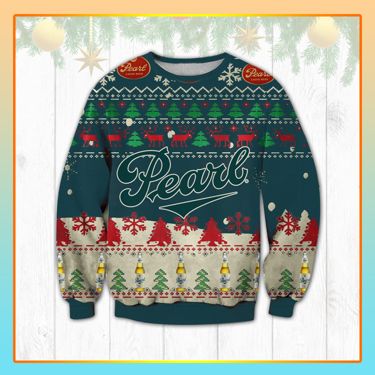 Pearl Beer Christmas Ugly Sweater 3 Pearl Beer Christmas Ugly Sweater word2