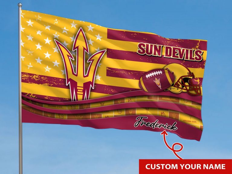 Personalized Arizona State Sun Devils custom name flag 2