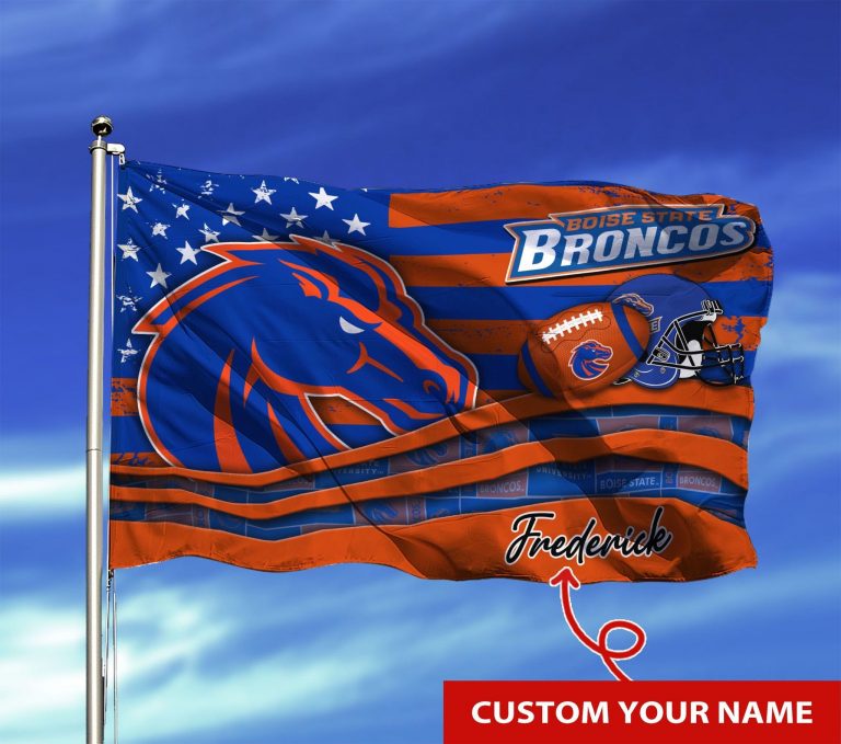 Personalized Boise State Broncos custom name flag 1