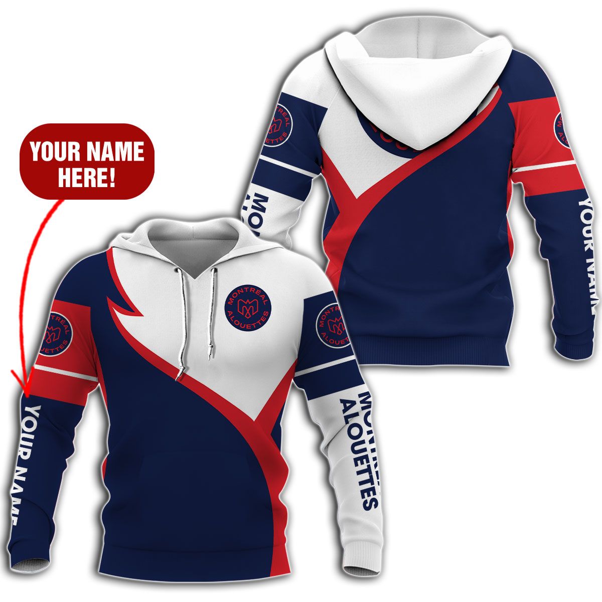Personalized CFL Montreal Alouettes 3d shirt, hoodie word2