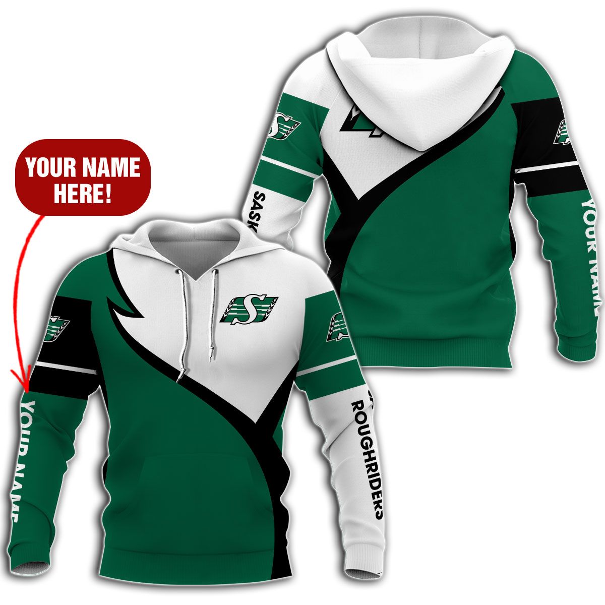 Personalized CFL Saskatchewan Roughriders 3d shirt, hoodie 1 Personalized CFL Saskatchewan Roughriders 3d shirt, hoodie word2
