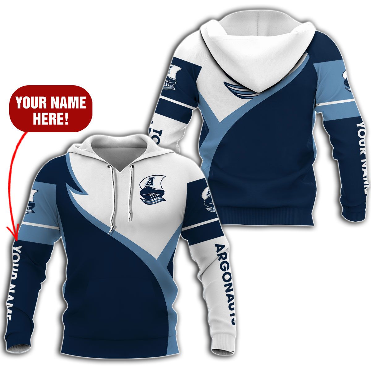 Personalized CFL Toronto Argonauts 3d shirt, hoodie 1 Personalized CFL Toronto Argonauts 3d shirt, hoodie word2