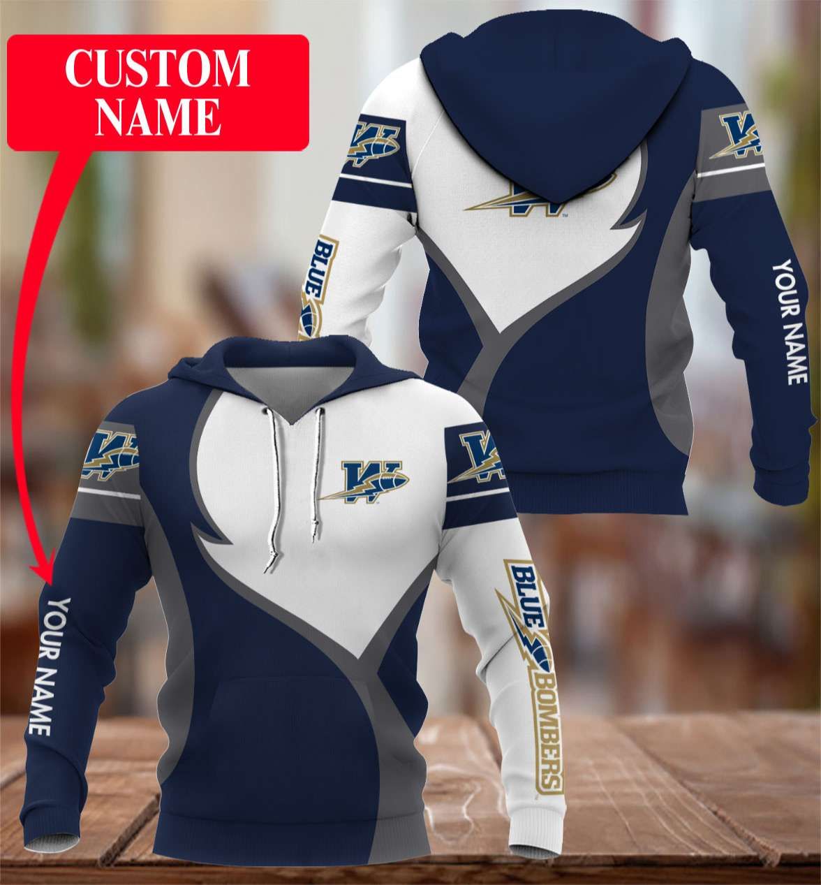 Personalized CFL Winnipeg Blue Bombers Football Club 3d shirt, hoodie word1