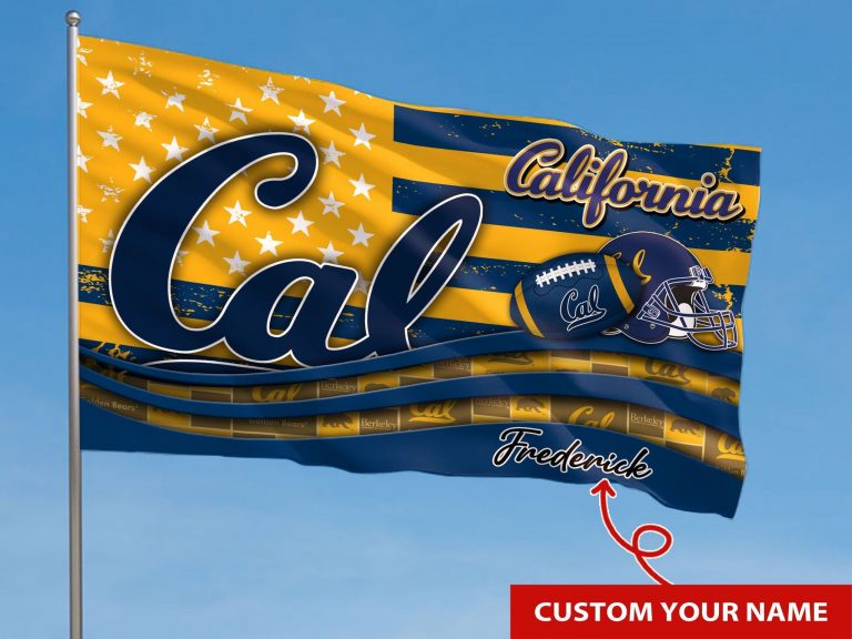 Personalized California Golden Bears custom name flag 2