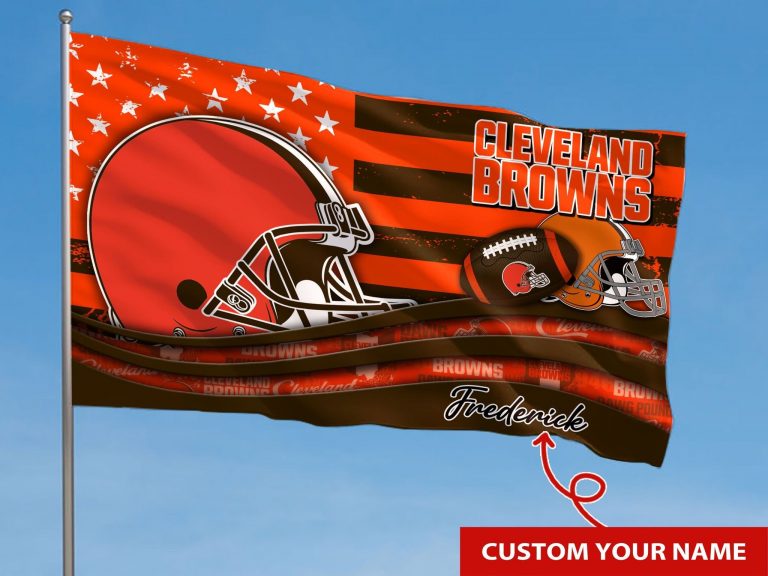 Personalized Cleveland Browns custom name flag 1
