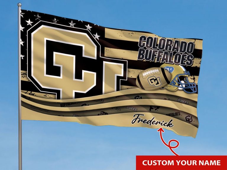 Personalized Colorado Buffaloes custom name flag 2