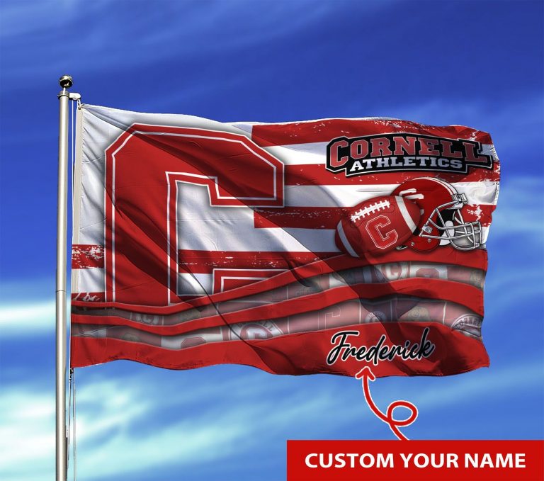 Personalized Cornell Big Red custom name flag 1
