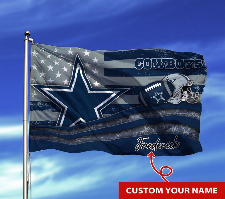 Personalized Dallas Cowboys custom name flag