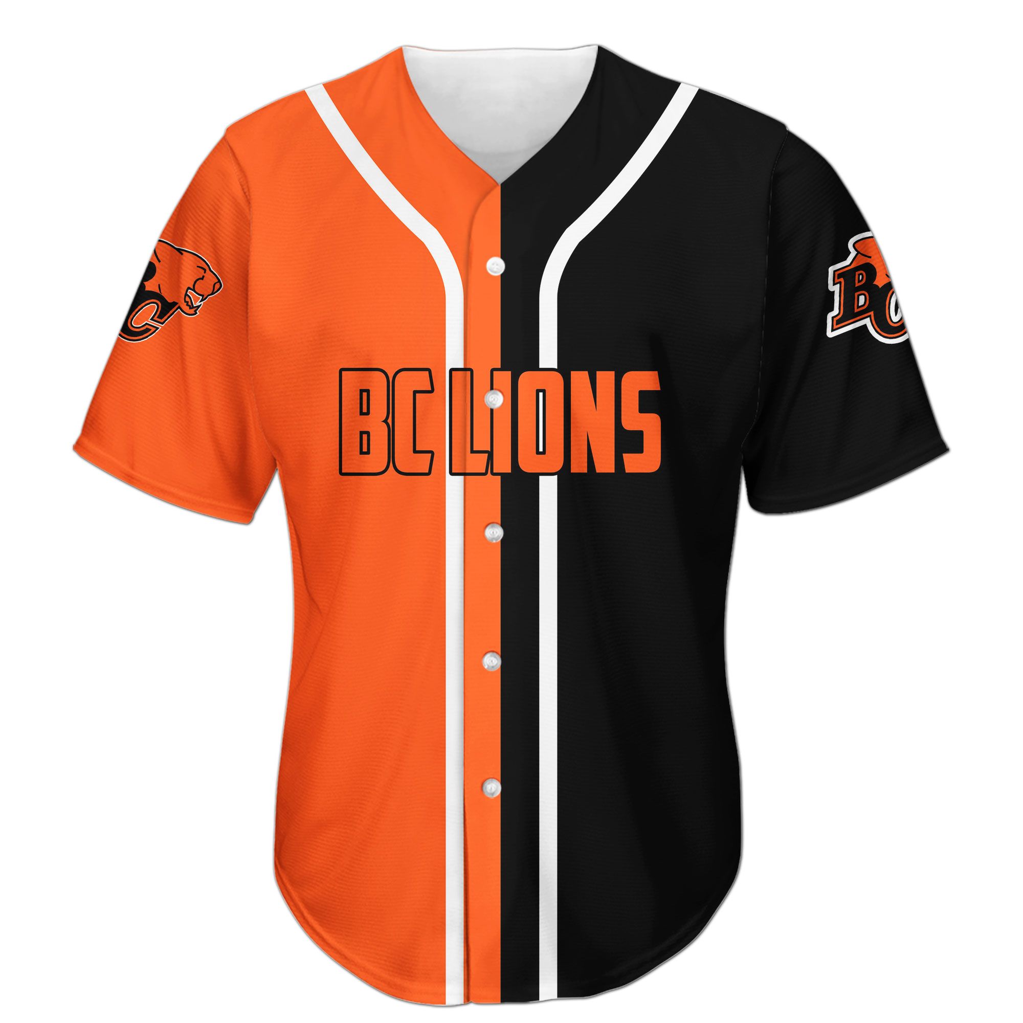 Personalized Football Club CFL BC Lions baseball jersey 2 Personalized Football Club CFL BC Lions baseball jersey word2