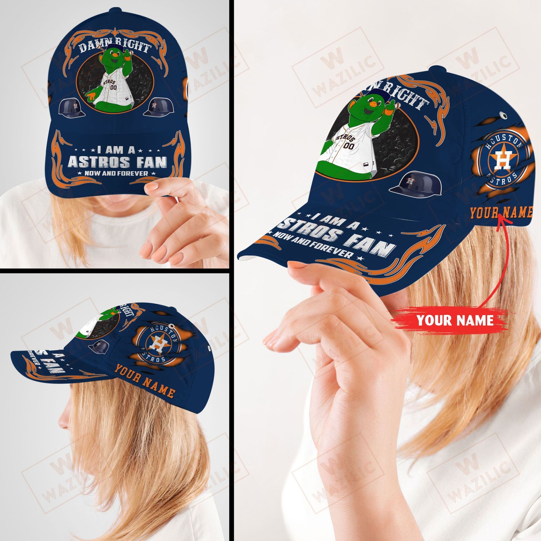 Personalized Houston Astros I am a Fan now and forever cap hat 3