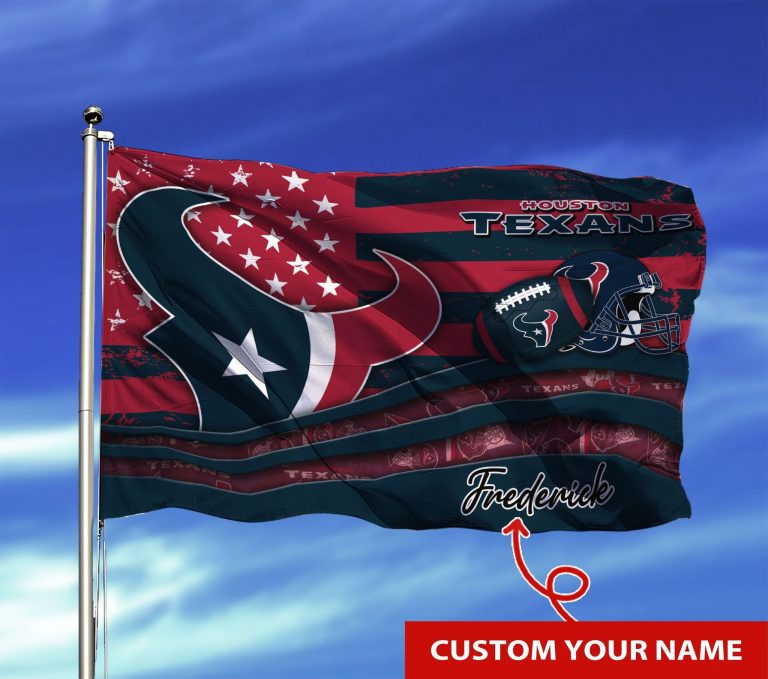 Personalized Houston Texans custom name flag