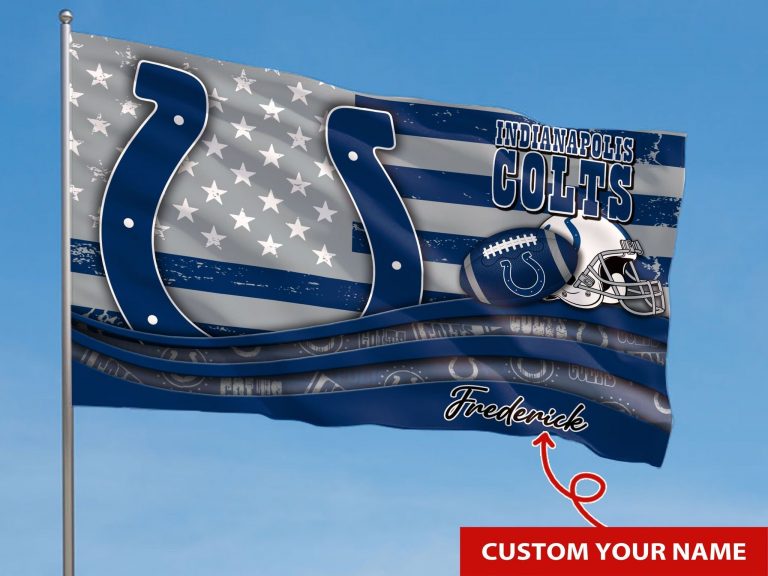Personalized Indianapolis Colts custom name flag 1