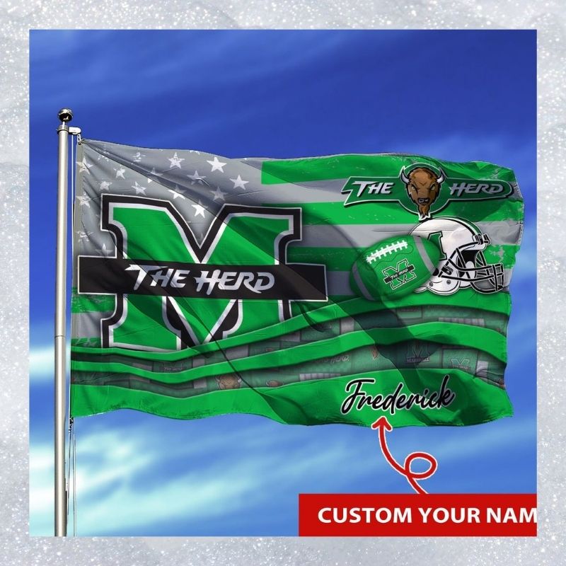 Personalized Marshall Thundering Herd NCAA custom flag 3