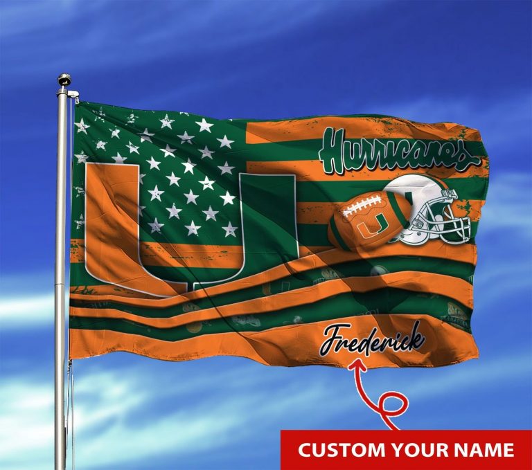 Personalized Miami Hurricanes NCAA custom flag 1