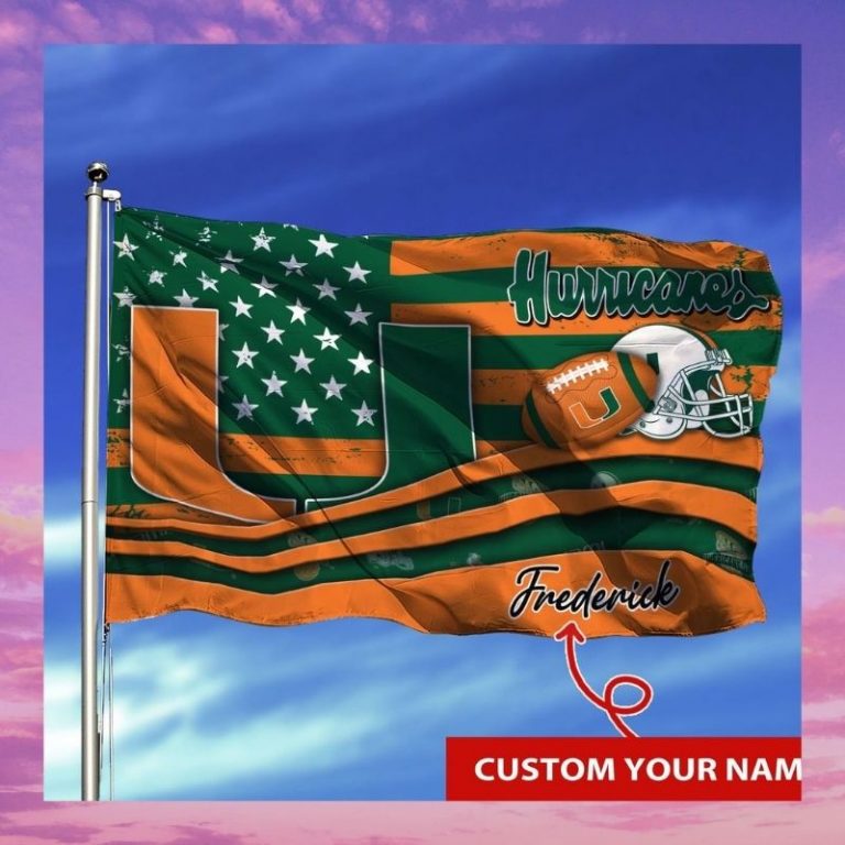 Personalized Miami Hurricanes NCAA custom flag 3